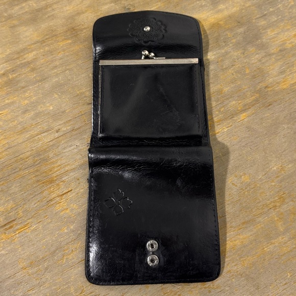 Patricia Nash Black Leather Wallet with Floral Design - Picture 6 of 7